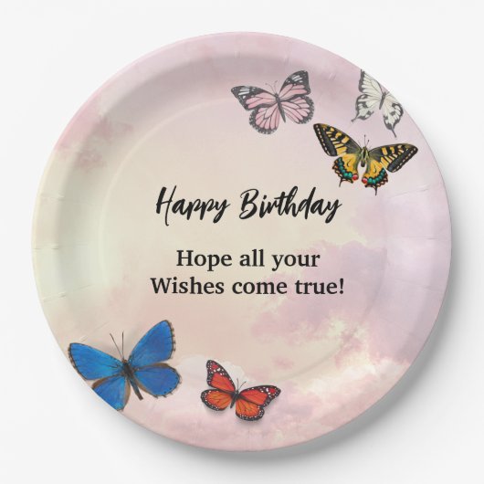 Roze Lila droog Bord van rondvliegend vlinderpapie (Voorkant)