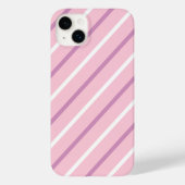 Roze, Lila en witte diagonale strepen Case-Mate iPhone Case (Achterkant)