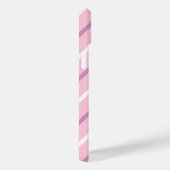 Roze, Lila en witte diagonale strepen Case-Mate iPhone Case (Achterkant / Rechts)