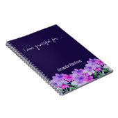 Roze lila florale Gratitude Journal Persoonlijk Notitieboek (Rechterzijde)