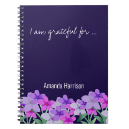 Roze lila florale Gratitude Journal Persoonlijk Notitieboek