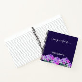 Roze lila florale Gratitude Journal Persoonlijk Notitieboek (Binnen)