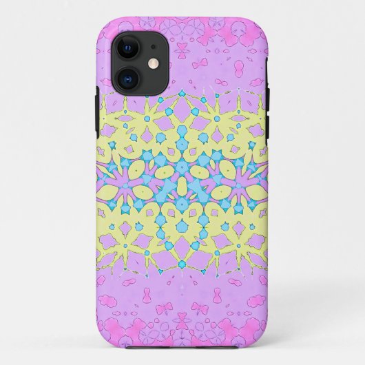 Roze, Lila, Geel en Hemelsblauw Geometrisch Case-Mate iPhone Case (Achterkant)