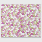 Roze Lila Magnolia Flower Waterverf Art Cadeaupapier (Vlak)