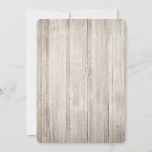 Roze Lila Mason Jar Barn Wood Rustic Wedding Kaart (Achterkant)