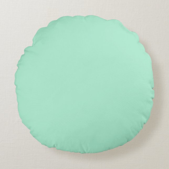 Roze Lila & Mint, twee kleuren, een calming kalmer Rond Kussen (Voorkant)
