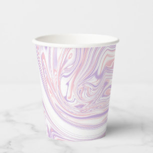 Roze Lila modern Abstract vloeibaar marmer ontwerp Papieren Bekers
