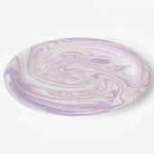 Roze Lila modern Abstract vloeibaar marmer ontwerp Papieren Bordje (Gekanteld)