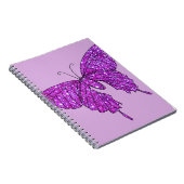 Roze Lila muggeziftervlinder Notitieboek (Rechterzijde)