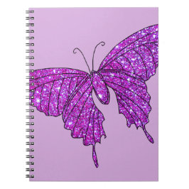 Roze Lila muggeziftervlinder Notitieboek
