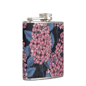 Roze lila op donkerblauw heupfles (Rechts)