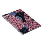 Roze lila op donkerblauw notitieboek (Rechterzijde)