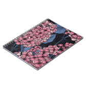 Roze lila op donkerblauw notitieboek (Linkerzijde)
