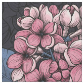 Roze lila op donkerblauw stof (Close Up)