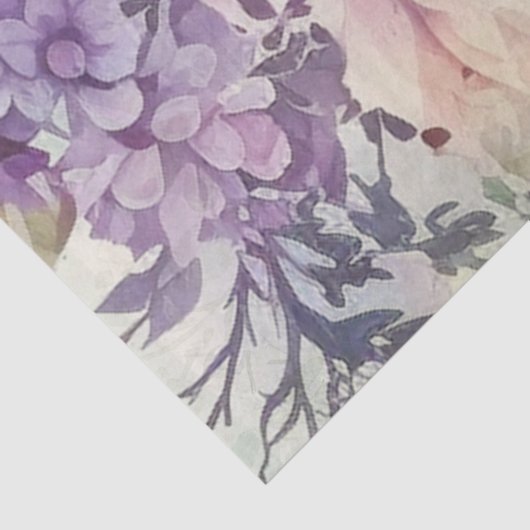 Roze lila paarse pioen huwelijksdouche Tissue Tissuepapier (Detail)