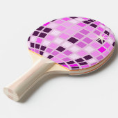 Roze Lila Paarse Retro Moderne Disco Ball Tafeltennisbatje (Voorkant Gekanteld)