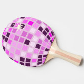 Roze Lila Paarse Retro Moderne Disco Ball Tafeltennisbatje (Zijkant)