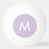 Roze Lila Ping Pong Ball Custom Monogram M (Achterkant)
