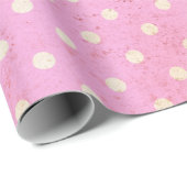Roze Lila  pooldot papier (Rol Hoek)