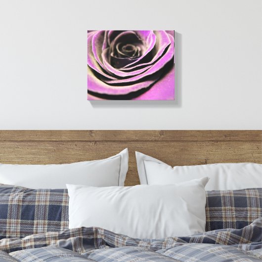 Roze Lila Roos Canvas Afdruk (Insitu (Slaapkamer))
