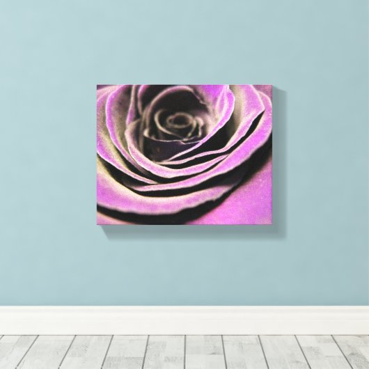 Roze Lila Roos Canvas Afdruk (Insitu (Houten vloer))