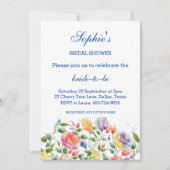 Roze Lila Rozen Floral Spring Vrijgezellenfeest Kaart (Voorkant)