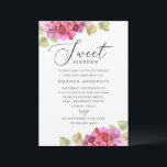 Roze lila Sweet 16. Waterverf bloemenverjaardag Kaart<br><div class="desc">Waterverf floral Sweet 16 verjaardagsuitnodiging met roze lila en elegant script. Geschikt voor de zomer botanische tuin feest. Neem contact met me op als je extra items nodig hebt.</div>