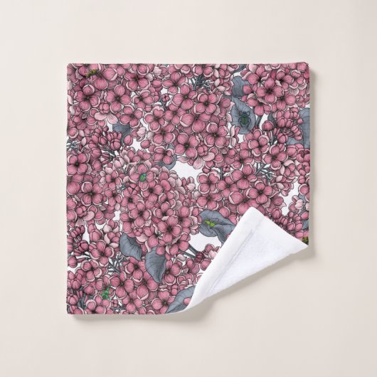 Roze Lila tuin Bad Handdoek (Wasdoekje)