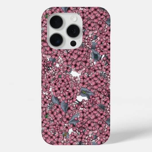 Roze Lila tuin Case-Mate iPhone Case (Achterkant)