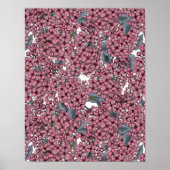 Roze Lila tuin Poster (Voorkant)