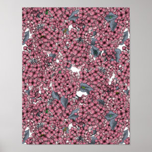 Roze Lila tuin Poster