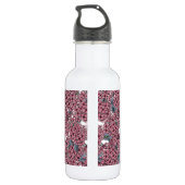 Roze Lila tuin Waterfles (Achterkant)