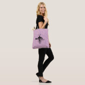Roze Lila Wavy Bubbles geworteld in Christ Christe Tote Bag (Op model)