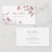 Roze lila wilde bloemen visitekaartje (Voorkant / Achterkant)