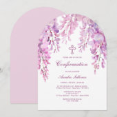 Roze Lila Wisteria-boogbevestiging Kaart (Voorkant / Achterkant)