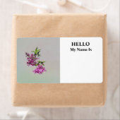 Roze Lilacs en Leaves Etiket (Insitu)