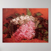 Roze Lilacs van Vincent van Gogh, nog steeds leven Poster (Voorkant)