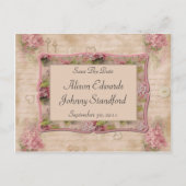 Roze lila's Bewaar de datum Aankondigingskaart (Voorkant)