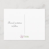  roze lila's Bewaar de datum Aankondigingskaart (Achterkant)