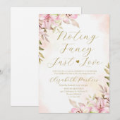 Roze Lilia Niets bijzonders, gewoon liefde Elopeme Kaart (Voorkant / Achterkant)