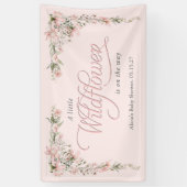Roze Lille Wildflower Elegante baby Meisje Douche Spandoek (Verticaal)