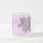  roze lilly bloemen bloemontwerp voor mum matglas koffiemok (Voorkant rechts)