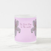  roze lilly bloemen bloemontwerp voor mum matglas koffiemok (Center)