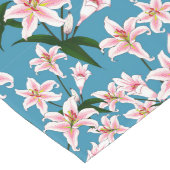 Roze Lilly flower Pattern Lange Tafelloper (Hoek)