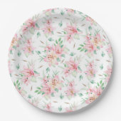 Roze Lilly Flowers Paper Bord (Voorkant)