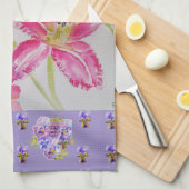 Roze Lily Bloemroze Waterverf Bloembloem Te Theedoek (Quarter Fold)