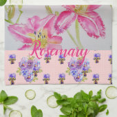 Roze Lily Bloemroze Waterverf Bloembloem Te Theedoek (Gevouwen)