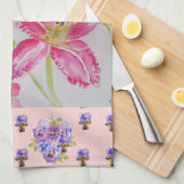 Roze Lily Bloemroze Waterverf Bloembloem Te Theedoek (Quarter Fold)