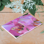 Roze Lily Blooms Bloemen Bloemen Meisje Baby showe Gastenboek