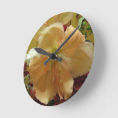 Roze Lily Bouquet Wall klok (Hoek)